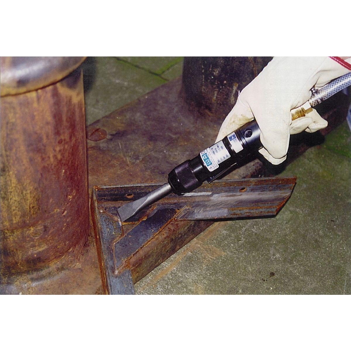 Druckluft-Meißelhammer Anwendung