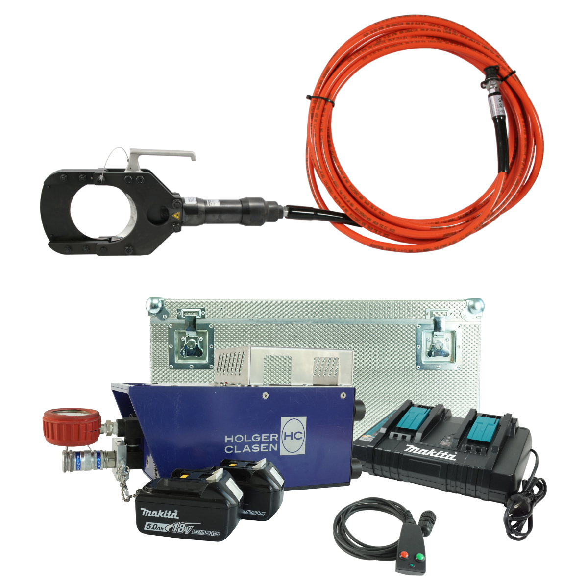 Safety cutting machine with battery pump Safety cutting machine with battery pump