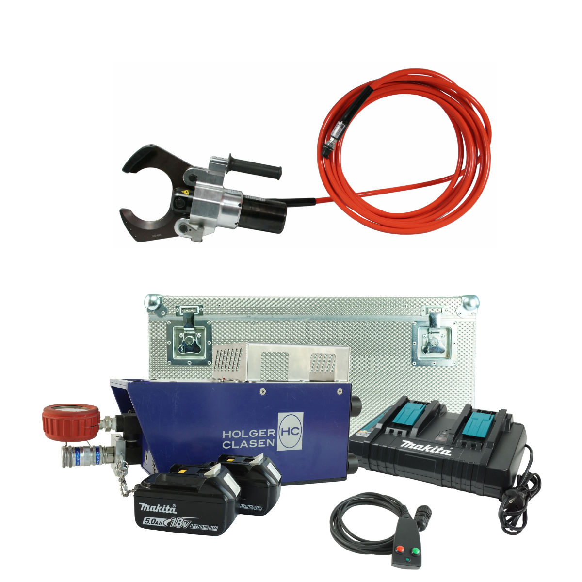 Safety cutting machine with battery pump Safety cutting machine with battery pump