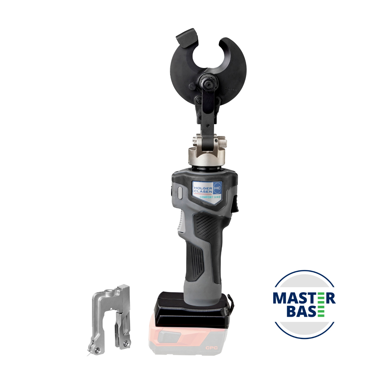 duoliner-c-hin Hilti (B22/CPC) Drive unit with cutting head, additional crimping head, compatible left side view masterbase