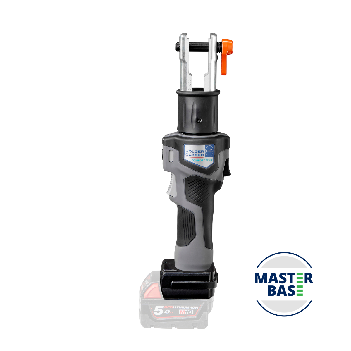 triliner-c-mi-antrieb-masterbase-grey Milwaukee compatible, Drive unit, left side view masterbase