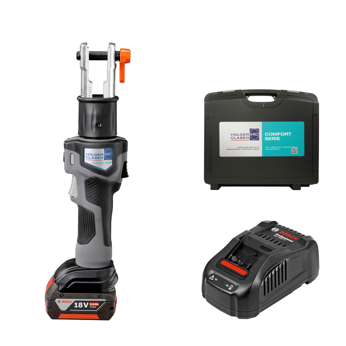 triliner-c-set-bo Bosch compatible left side view set with battery, charger and case