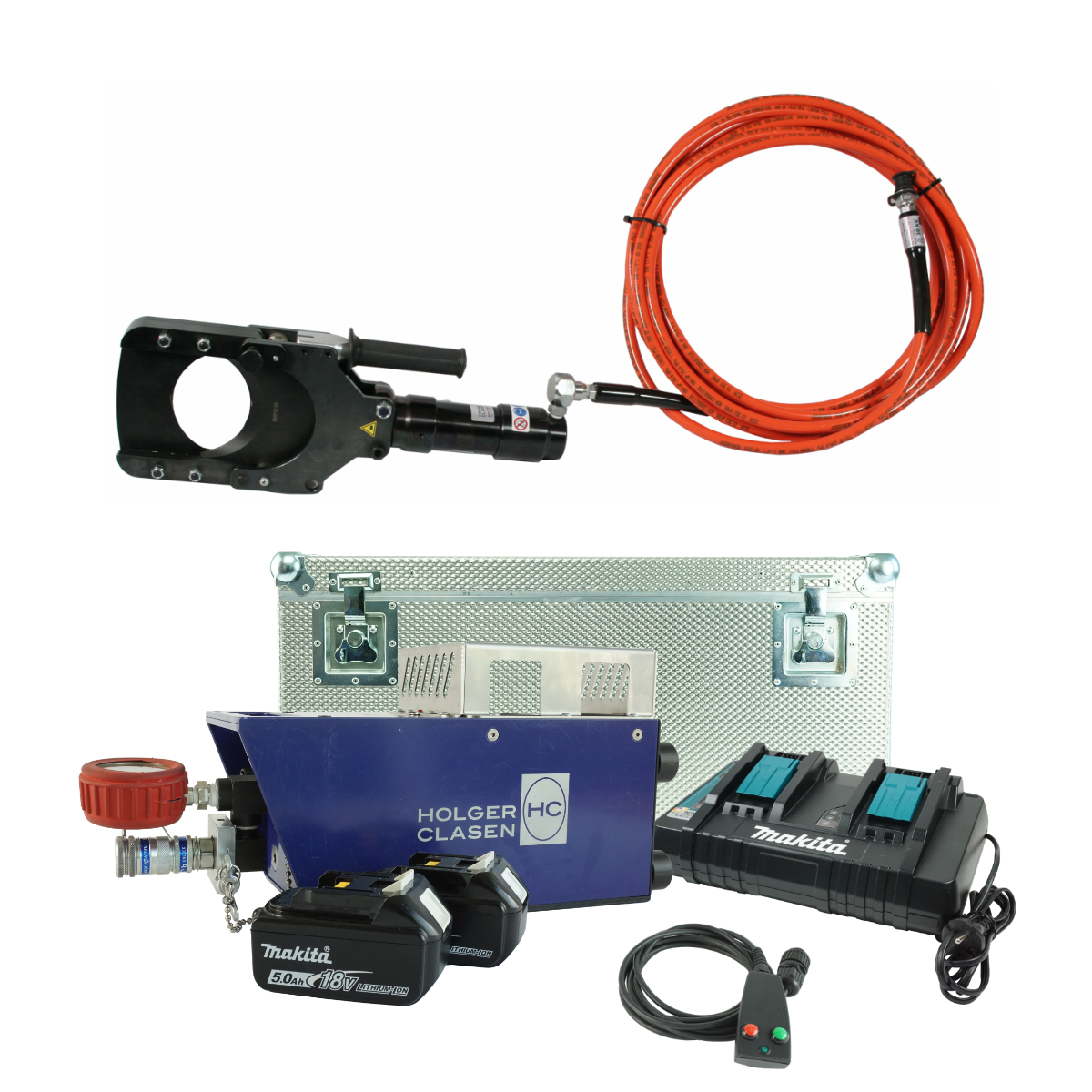 Safety cutting machine with battery pump Safety cutting machine with battery pump