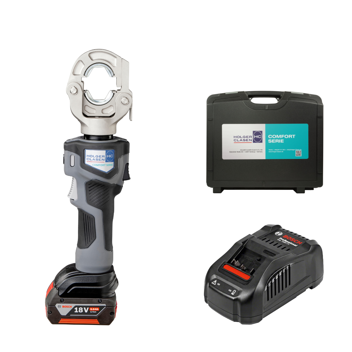 inliner-c6-c-set-bo Bosch compatible left side view set with battery, charger and case