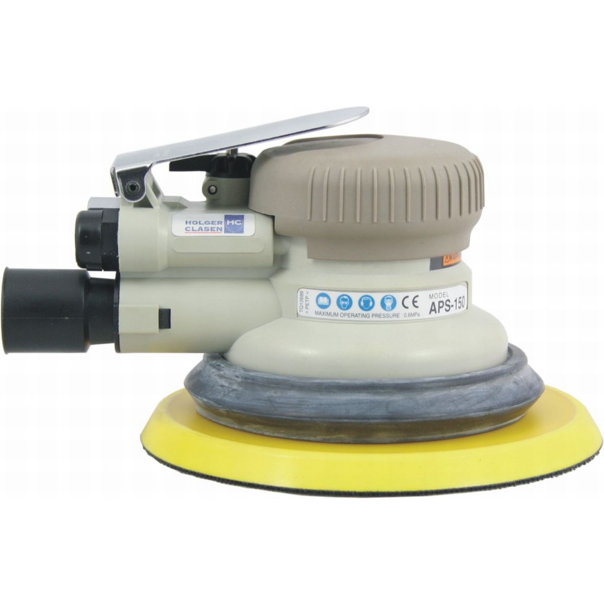 APS150A Druckluft-Exzenterschleifer rechte Seitenansicht