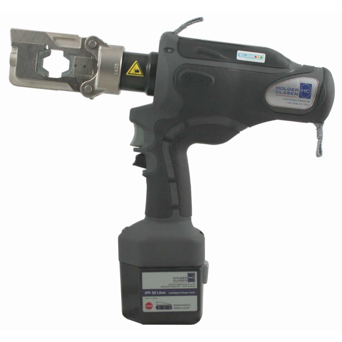 Battery-operated hydraulic crimping tool % Action % Battery-operated hydraulic crimping tool % Action %